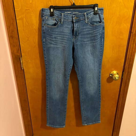 Old‎ Navy Original Mid Rise Women's Size 4 Short Blue Denim Jeans - Picture 2 of 12